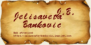 Jelisaveta Banković vizit kartica